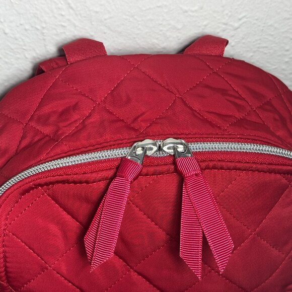 Vera Bradley Small Backpack in Performance Twill Cardinal Red NWT - Picture 12 of 12